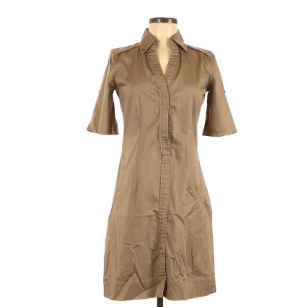 New York & Company khaki shirtdress